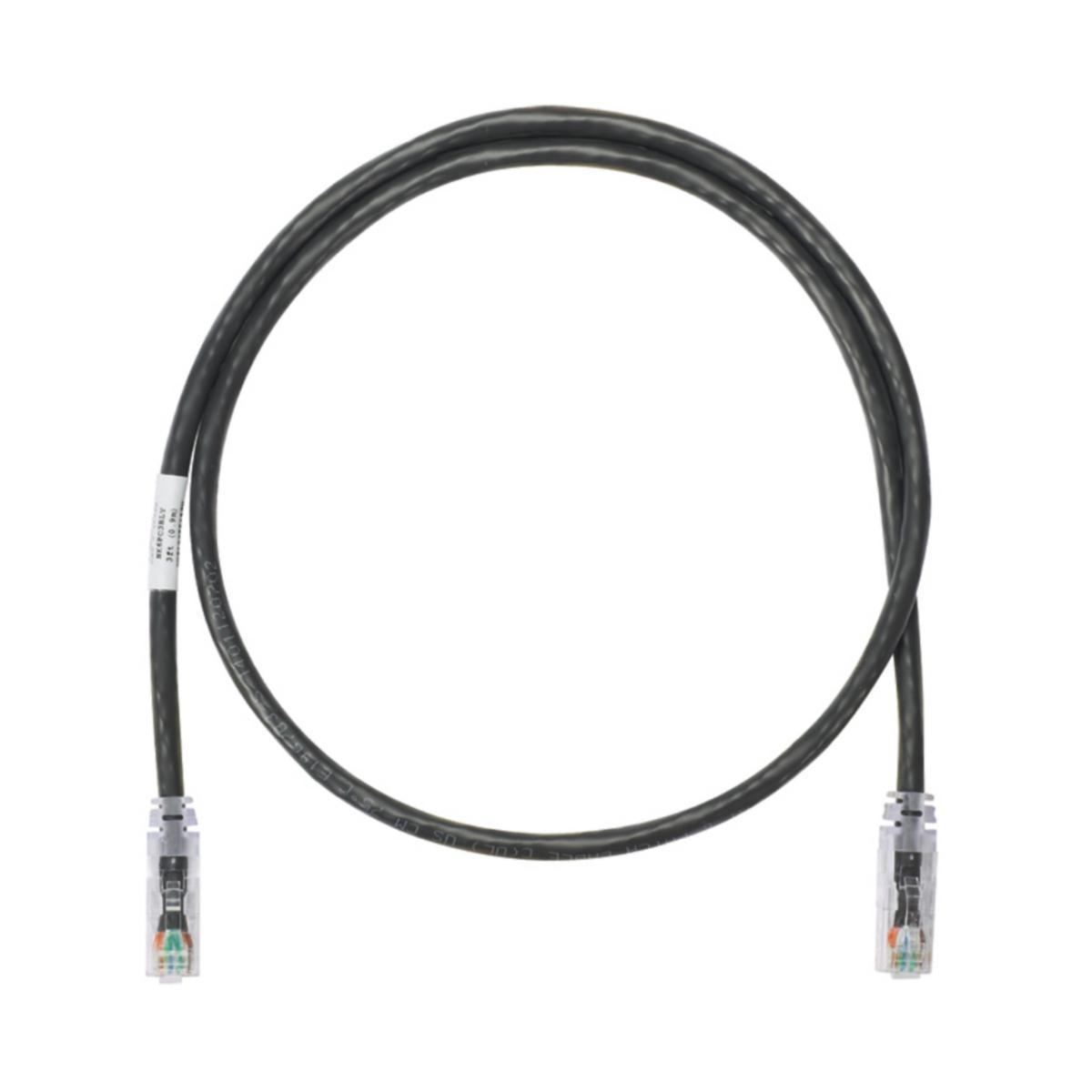 Patchkabel oskärmad Kat6A UTP - PATCHKABEL KAT6A UTP SVART 2M