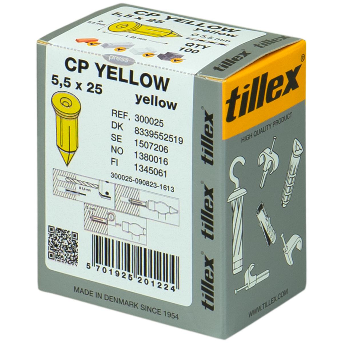 Spikplugg CP - CLIPSPLUGG GUL 5.5X25 CP YELLOW