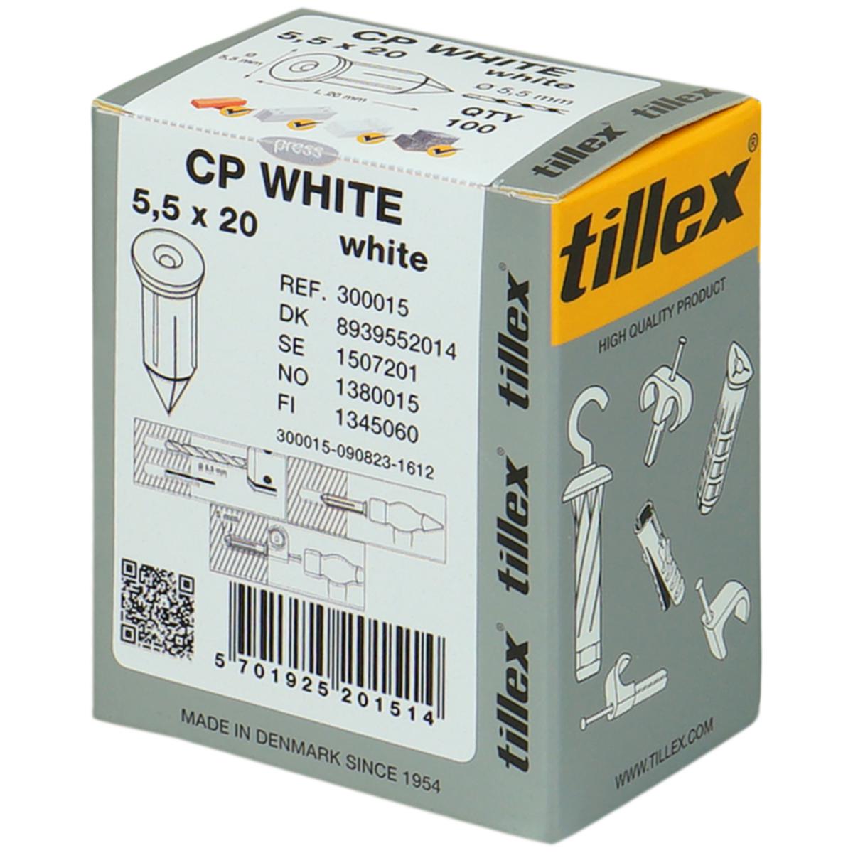 Spikplugg CP - CLIPSPLUGG VIT 5.5X20 CP WHITE