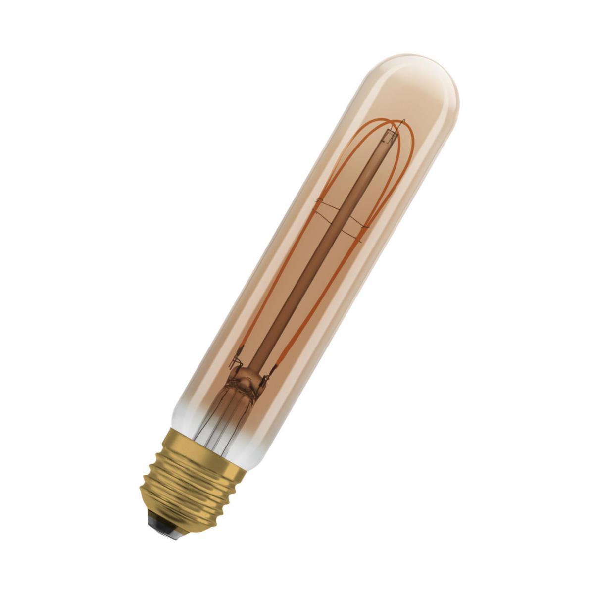 LED-lampa Vintage 1906, Spiral T10 Tub, Guld, dimbar - LED TUB DIM GULD 822 E27 4099854091803