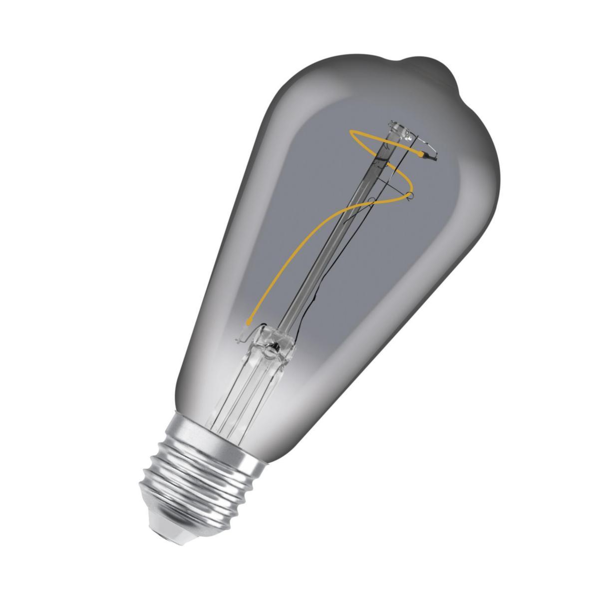 LED-lampa Vintage 1906, Spiral Edison, Smoke, ej dimbar - LED EDISON SMOKE 818 E27 4099854091353