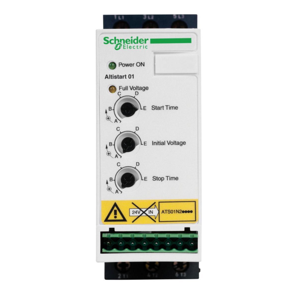 Soft starter ATS01N2 Soft start/stop, 0.75 for 15kW 3-phase 380-415 V - SOFT-START STOP 6A, 380 415V ATS01N206QN