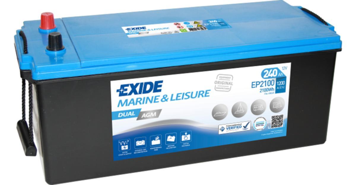 Fritidsbatteri Exide Dual - FRITIDSBATTERI AGM 12V 140AH EXIDE DUAL EP1200