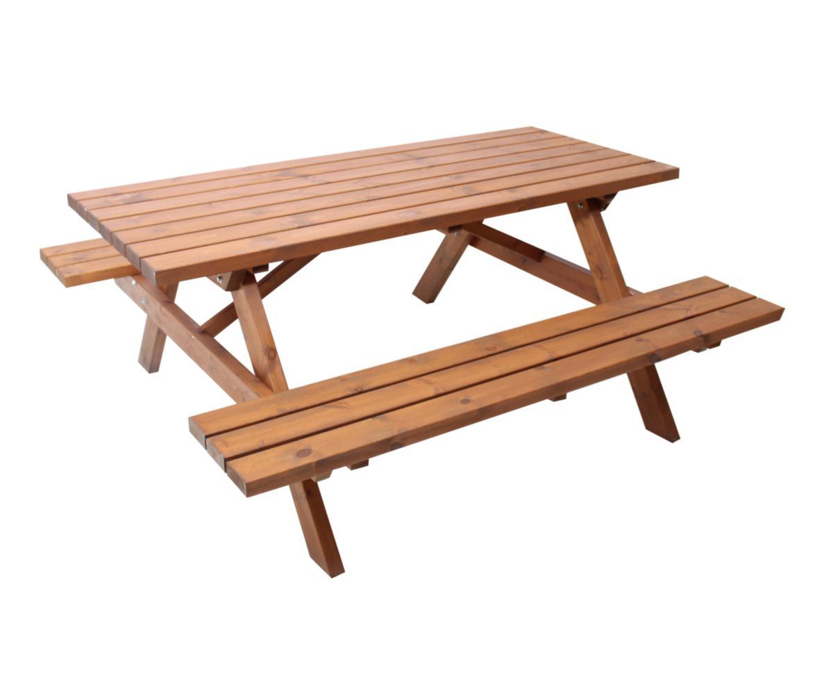 Bänkbord, 170 cm, Picknick - BÄNKBORD PICNIC 170 CM TRÄ BRUN