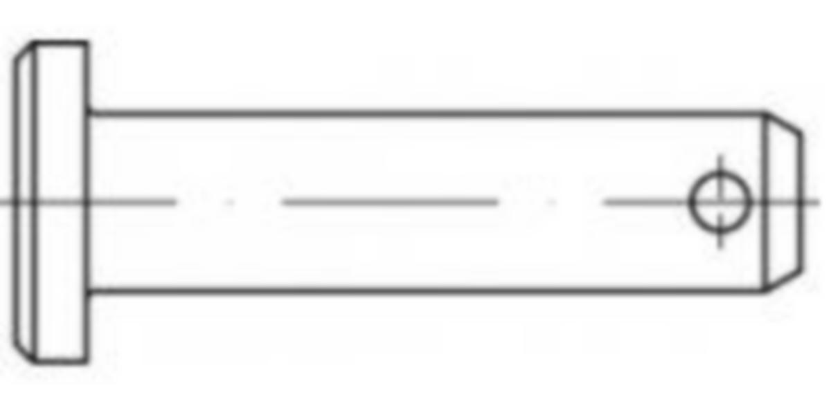 Härdad cylindrisk bult ISO 2341 - HÄRDAD CYLINDRISK BULT ISO 2341 B 16 h11X55X49 FZB
