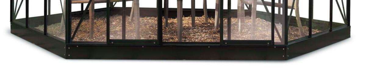 Fundament till Atrium, 9 m² - SOCKEL TILL VÄXTHUS ATRIUM SVART HALLS