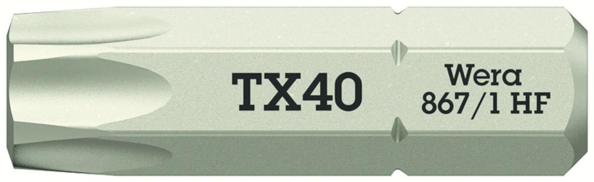 Bits Wera 867/1 HF Torx - BITS WERA 867/1 TORX HF TX40 LÄNGD 25MM HÅLLAR FUNKTION