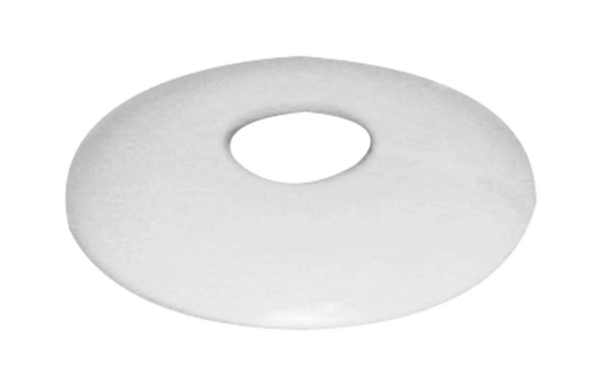 Täckbrickor Faluplast, vit delbar - FALUPLAST TÄCKBRICKA HÅL 12MM YD 40MM, PLAN DELBAR VIT
