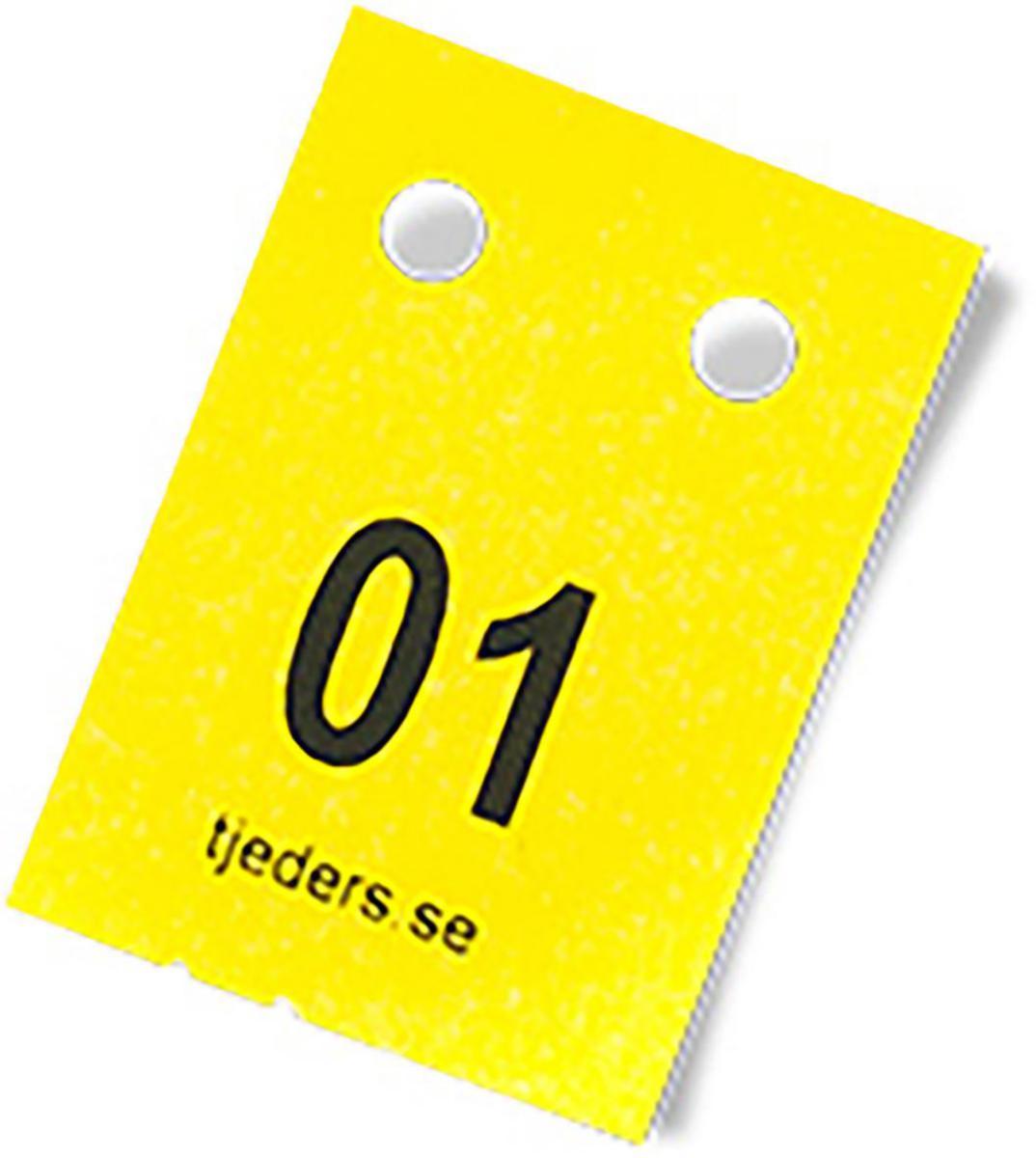 Biljettrulle TIQ - BILJETTRULLAR 2 SIFFRIG GUL 10ST RULLAR MED 2000 BILJETTER