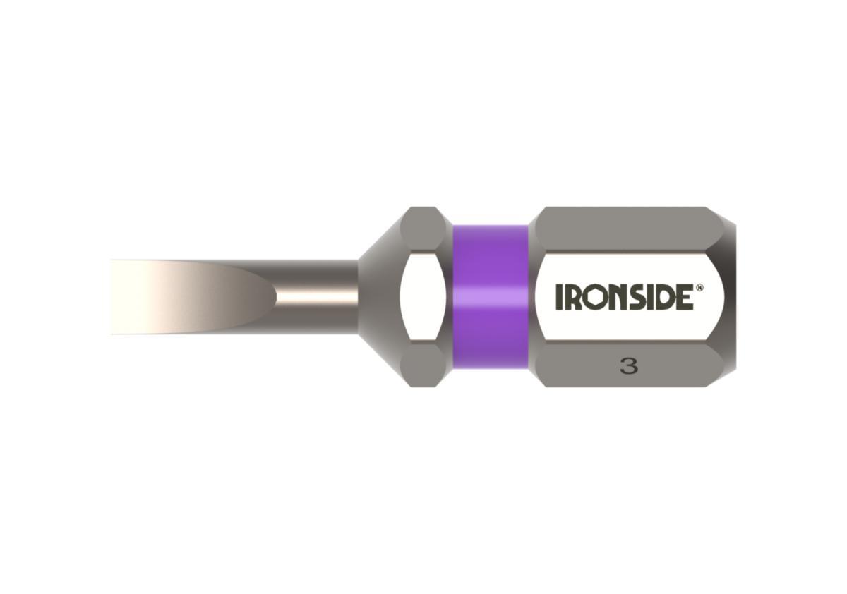 Bits Ironside for straight slot - IRONSIDE SLOTTED BITS 3.0 3-PACK LENGTH 25MM 201612