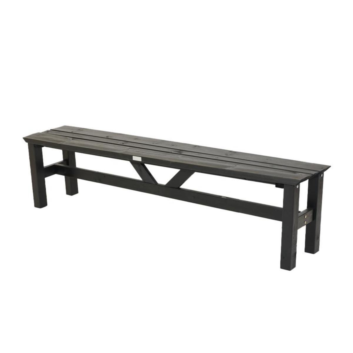 Trädgårdsbänk, Viking 190 - TRÄDGÅRDSBÄNK VIKING 190 CM SVART