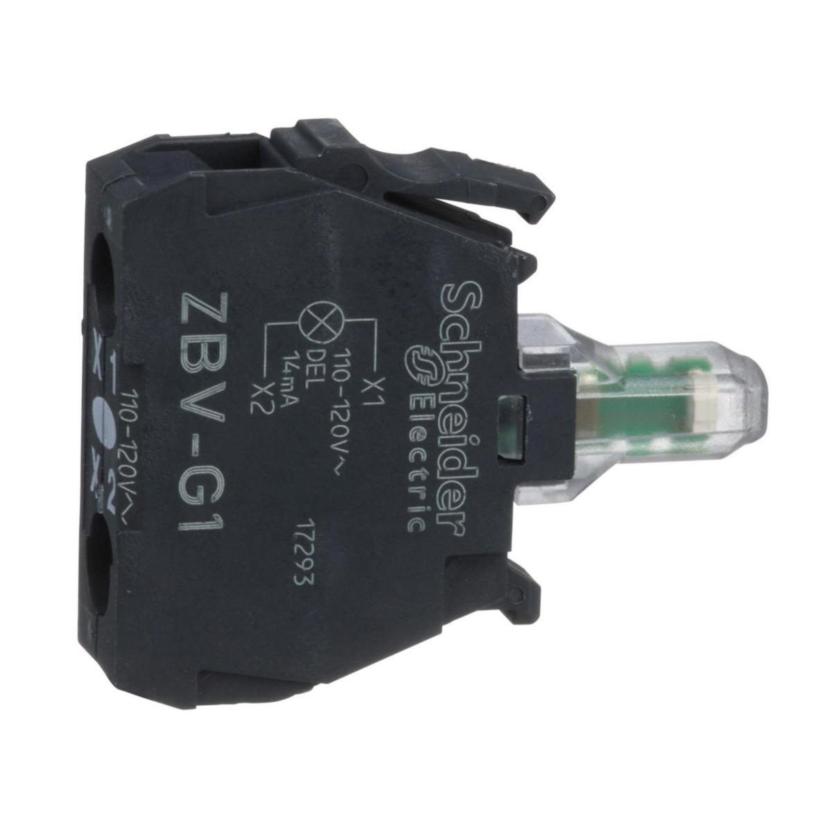 Pilot light terminal with built-in LED ZBV - LED PILOT LIGHT LED 120 V ZBVG1