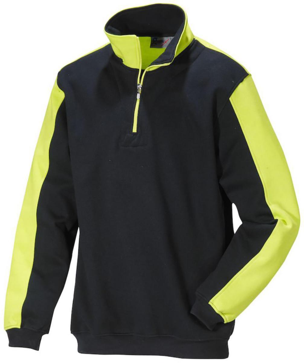 Sweatshirt Modena 3680 - SWEATSHIRT MODENA HALF-ZIP SVART/GUL XL