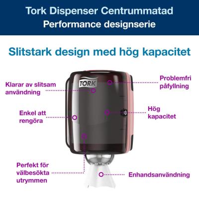 TORK DISPENSER CENTRUMMATAD M2 RÖD/SVART 659008