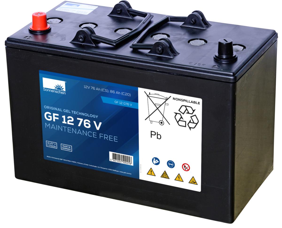 Förbrukningsbatteri Sonnenschein GF-V - FÖRBRUKN.BATTERI GEL 12V 76AH SONNENSCHEIN GF12076V