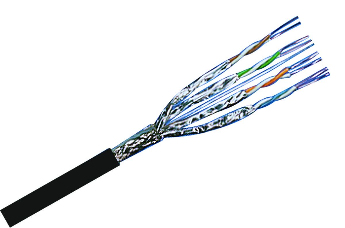 Datakabel C7A S/FTP Svart Eca - CAT7A S/FTP SVART ECA T500 CAT7A S/FTP SVART ECA T500