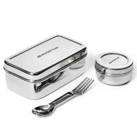 Lunch box with accessories, stainless steel