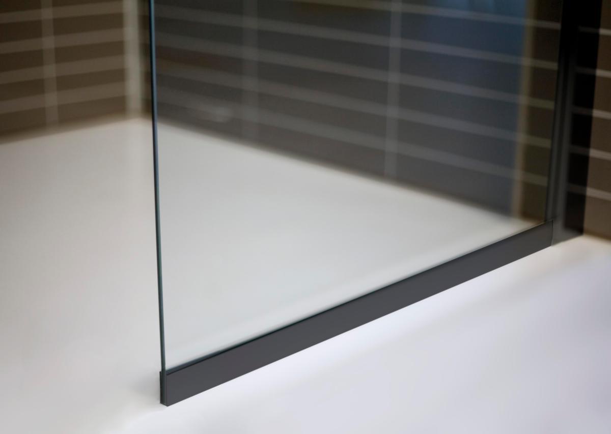 Golvprofil för duschvägg Wall, Arrow - ARROW GOLVPROFIL TILL D-VÄGG LIM, SVART 1200X30X10