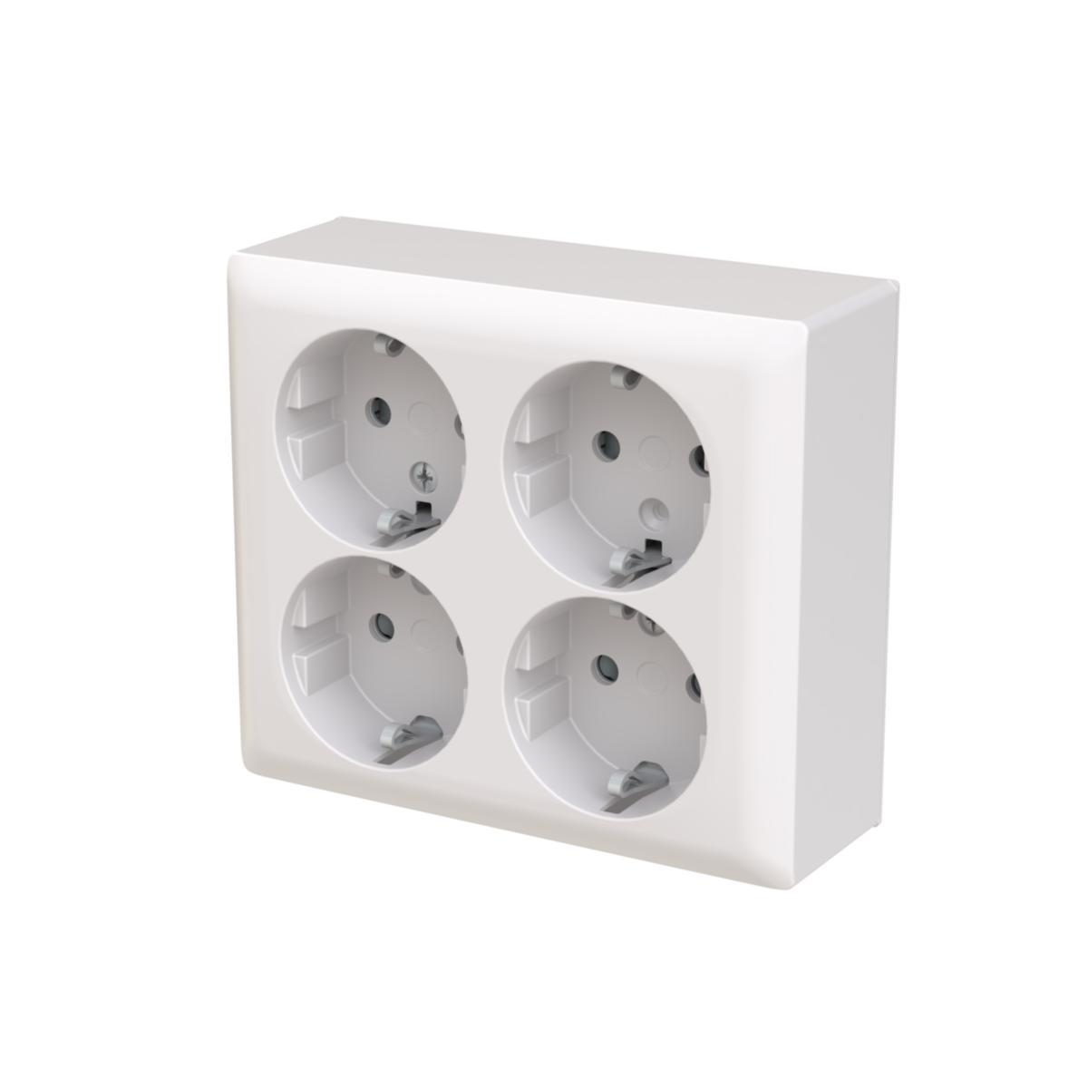 Wall outlet 4-way, Saga - QSO