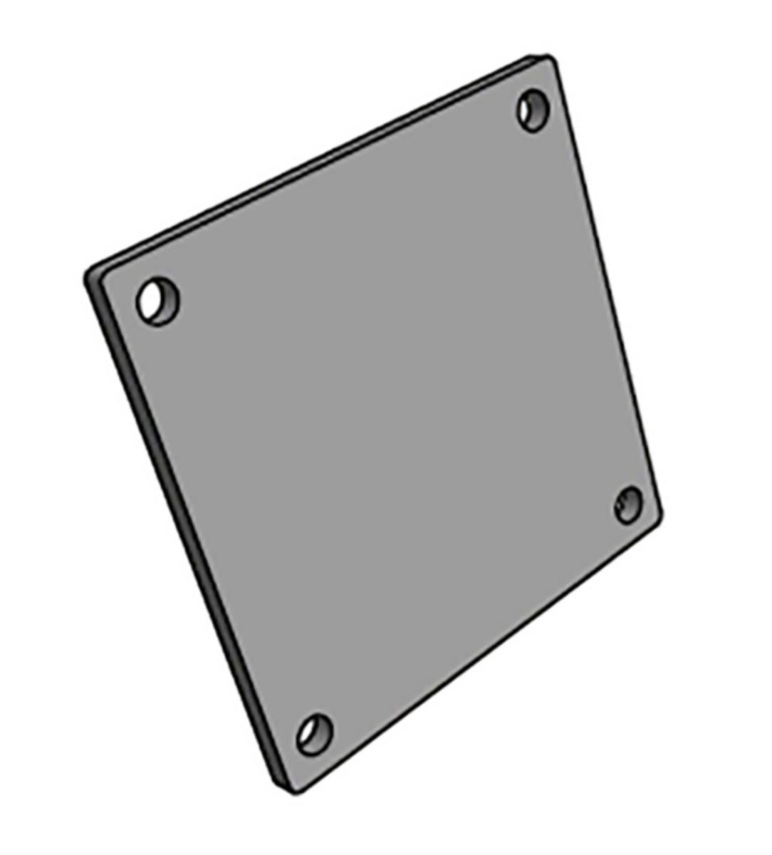 Fotplatta med hål till profilrör - FOTPLATTA 150X150X10 MM 14 MM 1.4301