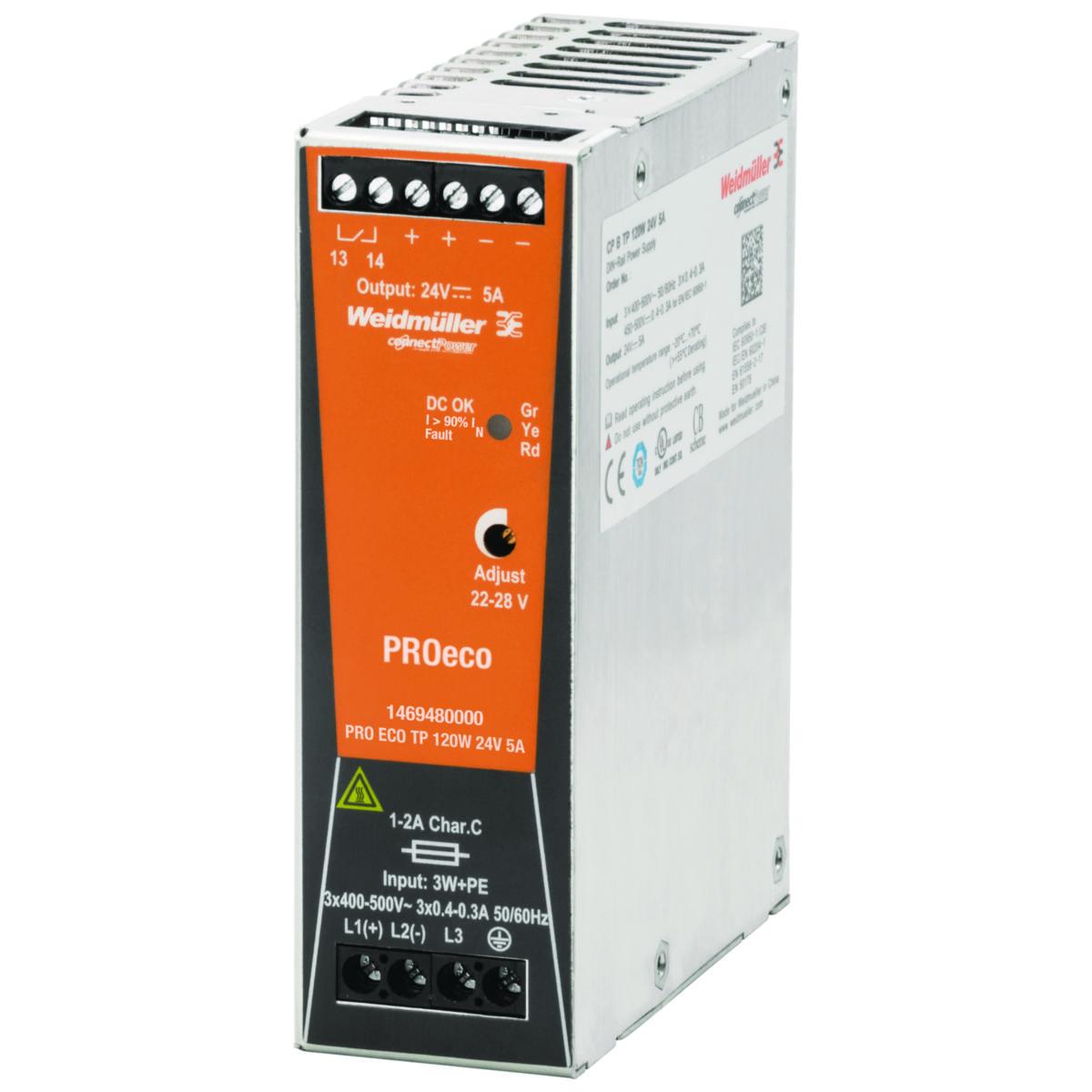 Power supply unit PROeco 1-phase - POW SUP ECO 120W 24V 5A PRO ECO 120W 24V 5A