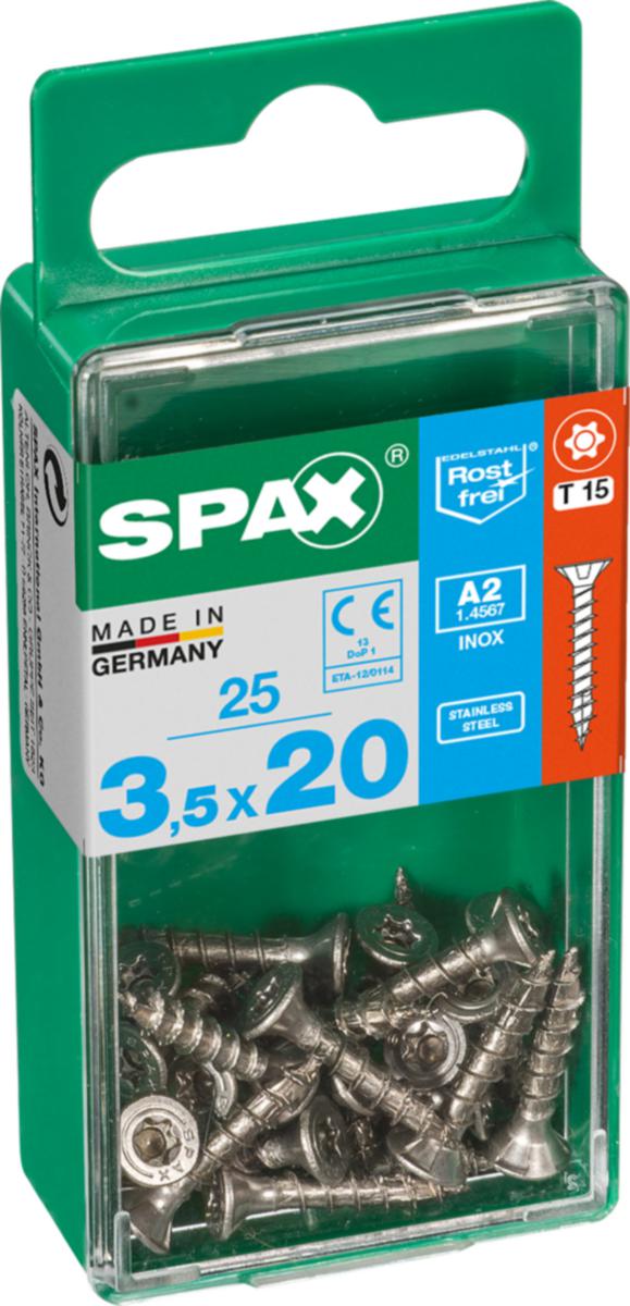 Träskruv TFT SPAX rostfri A2 SB-pack - TRÄSKRUV TFT SPAX A2 T15 HG 3,5X20 25ST