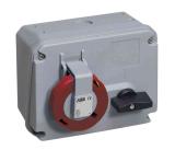 Blocked wall socket, IP 67, 16-63 A, ABB