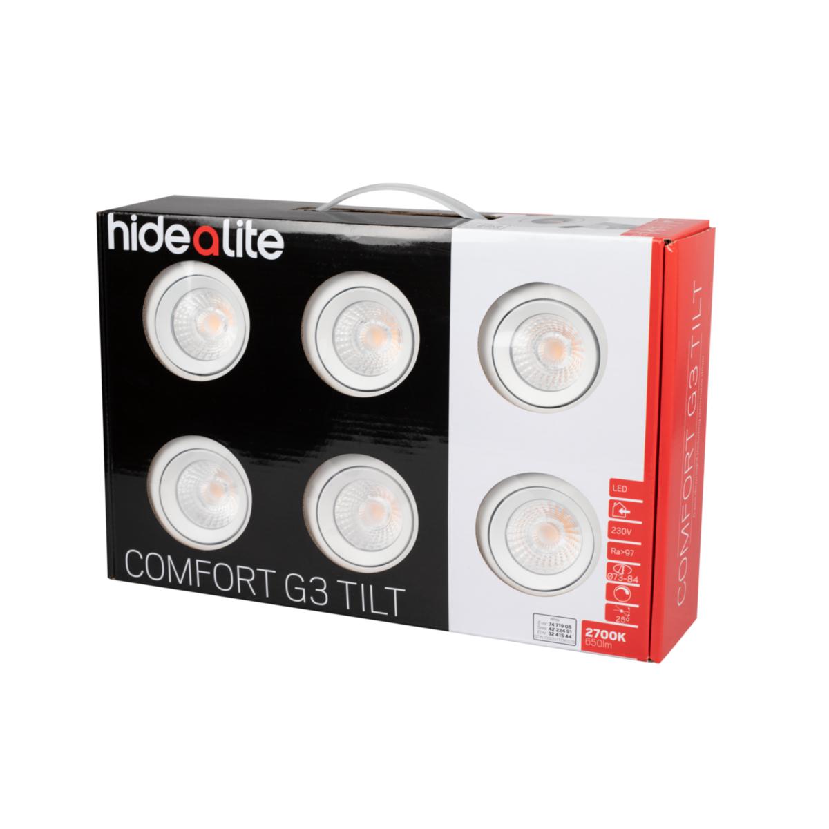 Downlight Comfort G3 Tilt, Hide and Lite - DL COMF G3 TILT 6-P WHI 2700K VIT 36° SPRID COMFORT G3