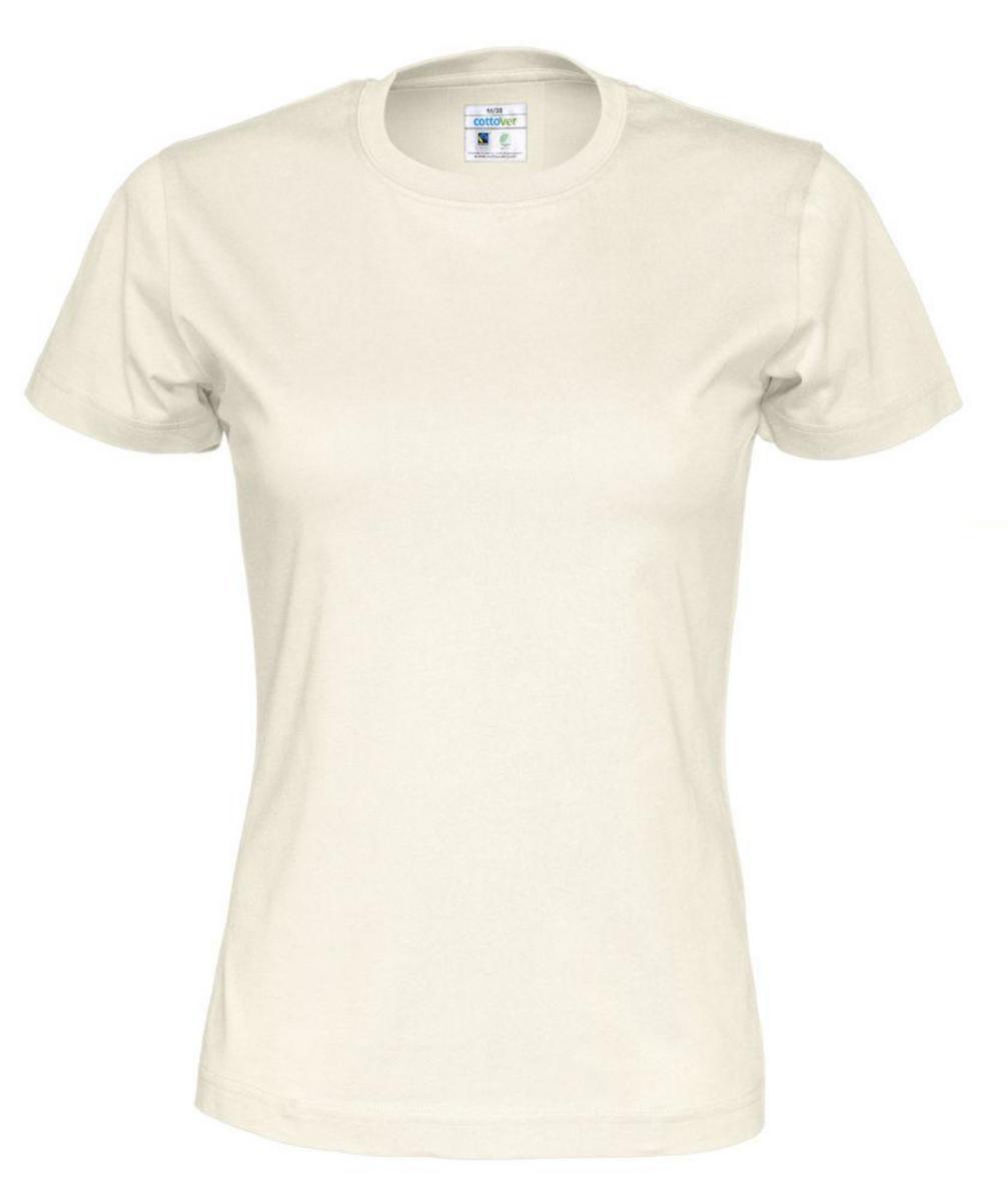 T-shirt CottoVer 141007 dam - T-SHIRT COTTOVER 141007 DAM GOTS 100% ECO OFFWHITE XS