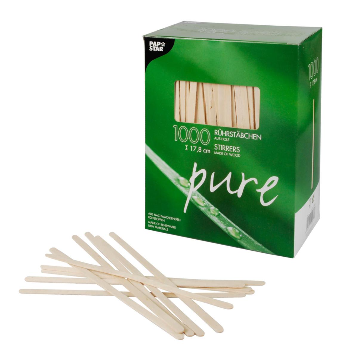 Disposable Wooden Cutlery PURE - WOODEN STIRRER FSC 17.8CMX5 MM
