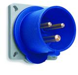 Wall inlet for panel mounting, IP 44, 16, 32 and 63 A