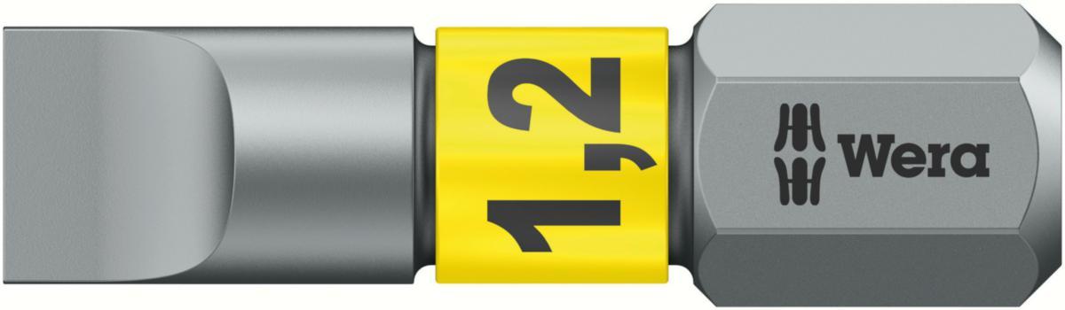 Bits Wera 800/1 BTZ för raka spår - BITS WERA 800/1 BTZ 1,2X6,5 LÄNGD 25MM