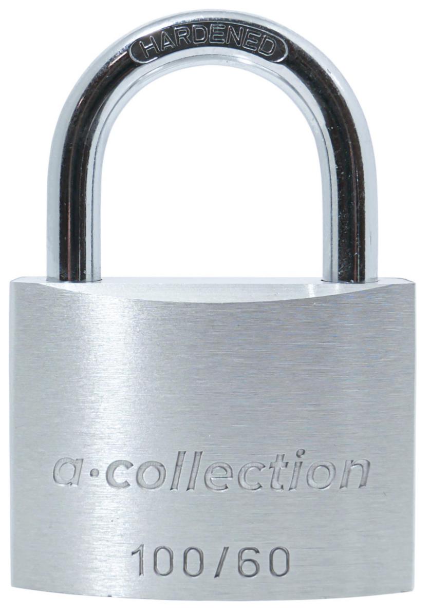 Hänglås a-collection 100 - HÄNGLÅS A-COLL 100/60 60 MM SILVER (ALUM) 2 NY