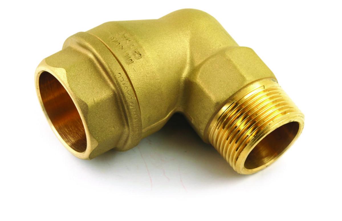 Vinkelkoppling plast-utvändig gänga förminskad, typ 124, 90°, Isiflo - 32xR20 VINKELKOPPL 90GR ISIFLO UTV GG, TYP 124