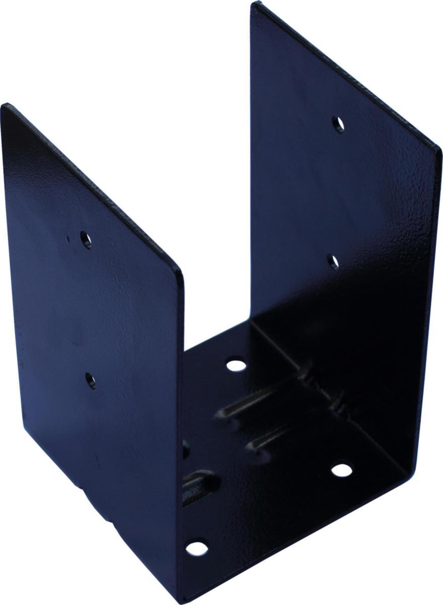 Stolpfundament, golvfäste - STOLPFUNDAMENT GOLV SVART 96X96 MM