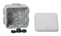 Junction box IP55 click cover white cable seal, Schneider