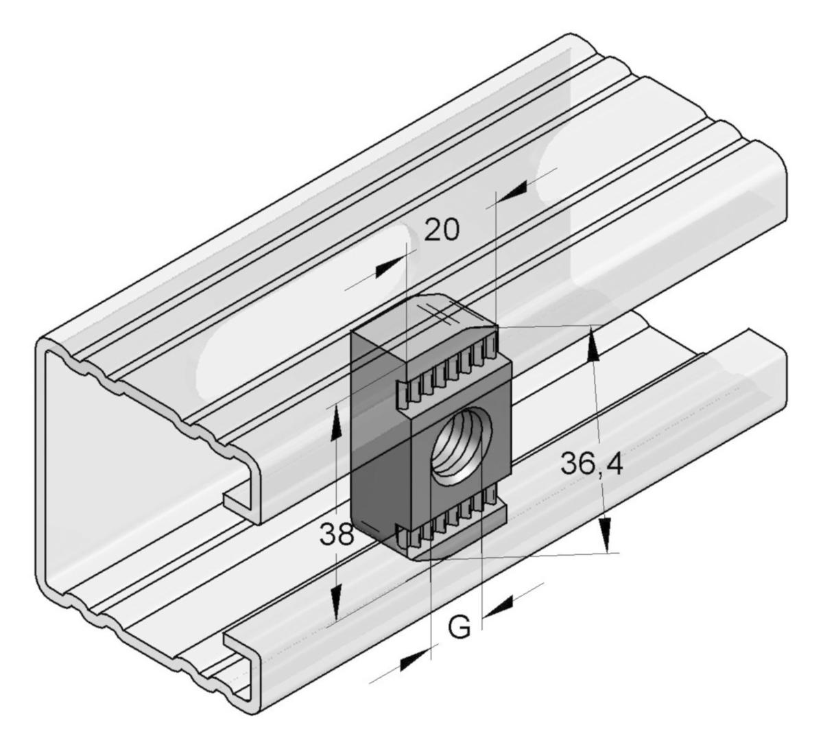 Perforated plate for EF Stex 45 FZB, MEFA - EF 1 TOOTH PLATE M 12 PERFORATED TOP. ERGOFAST