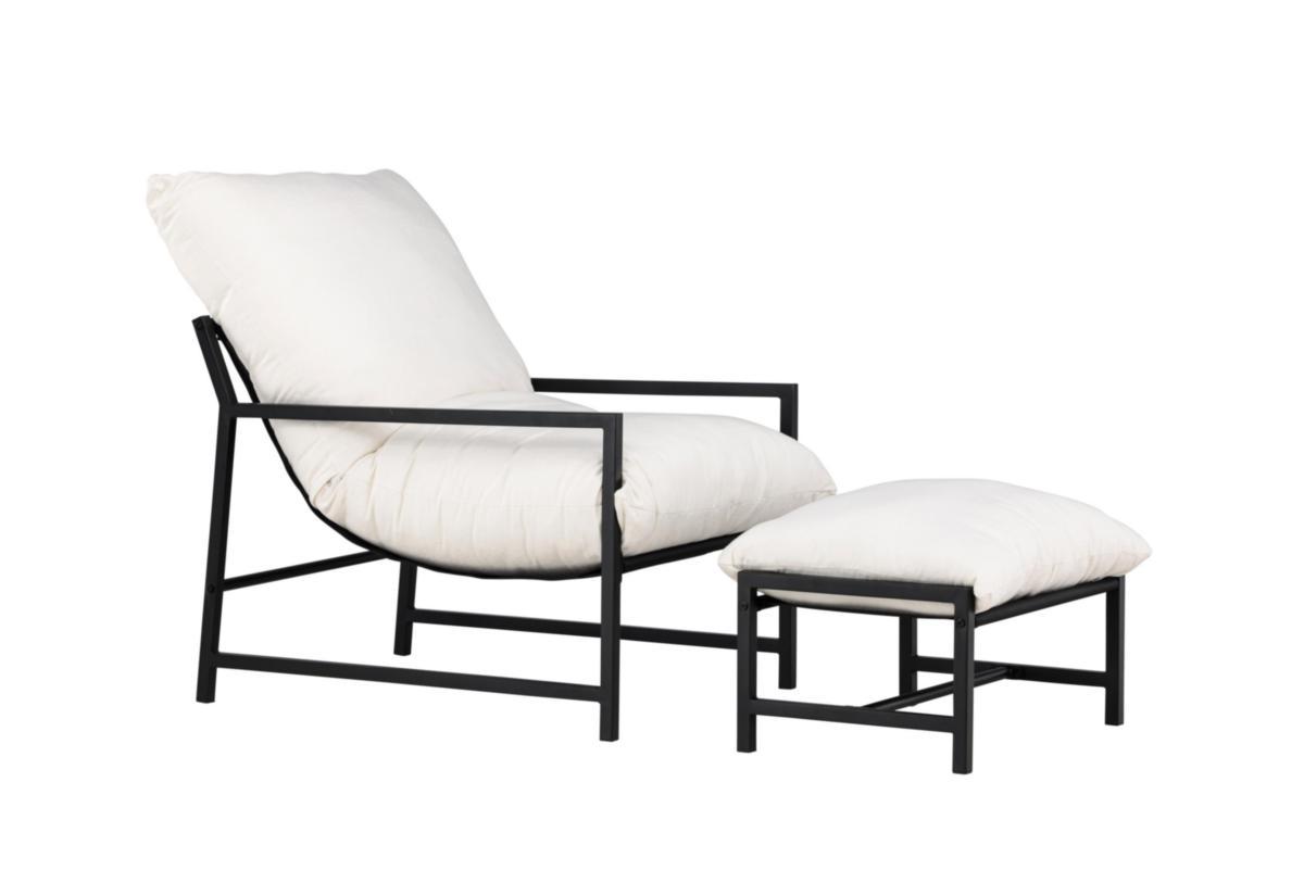 Loungefåtölj, Corso - LOUNGEFÅTÖLJ SVART/BEIGE CORSO VENTURE DESIGN
