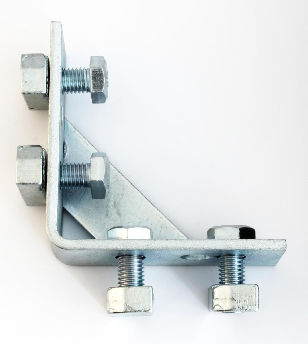 Mounting Bracket EF with 4 holes, MEFA - EF 4-HOLE KNOT TRIANGLE 40/5 ANGLE BULT/MUTTER. ERGOFAST