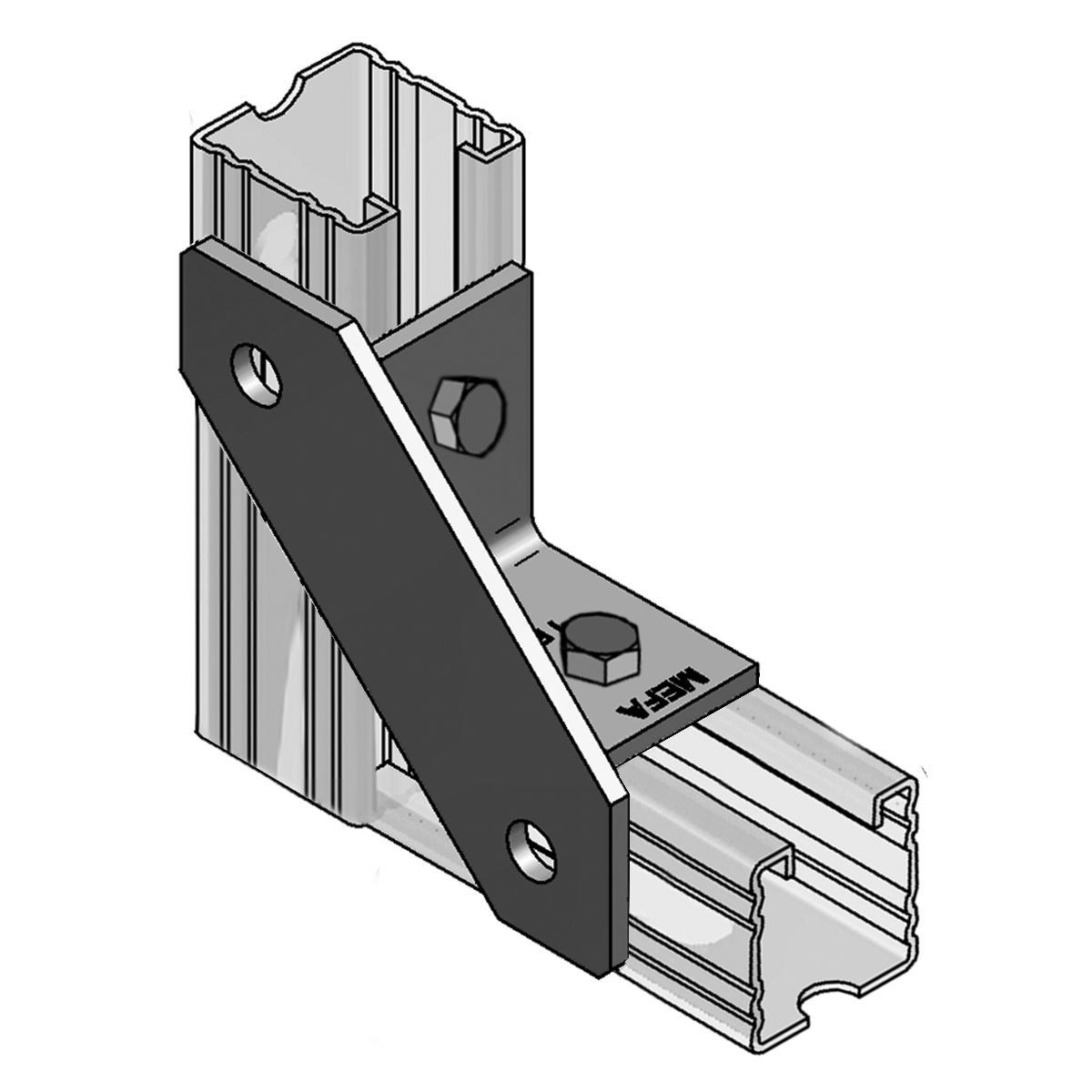 Universal bracket EF with 2 holes, MEFA - EF UNIVERSAL KNOT 2-HOLE ANGLE BULT/MUTTER. ERGOFAST