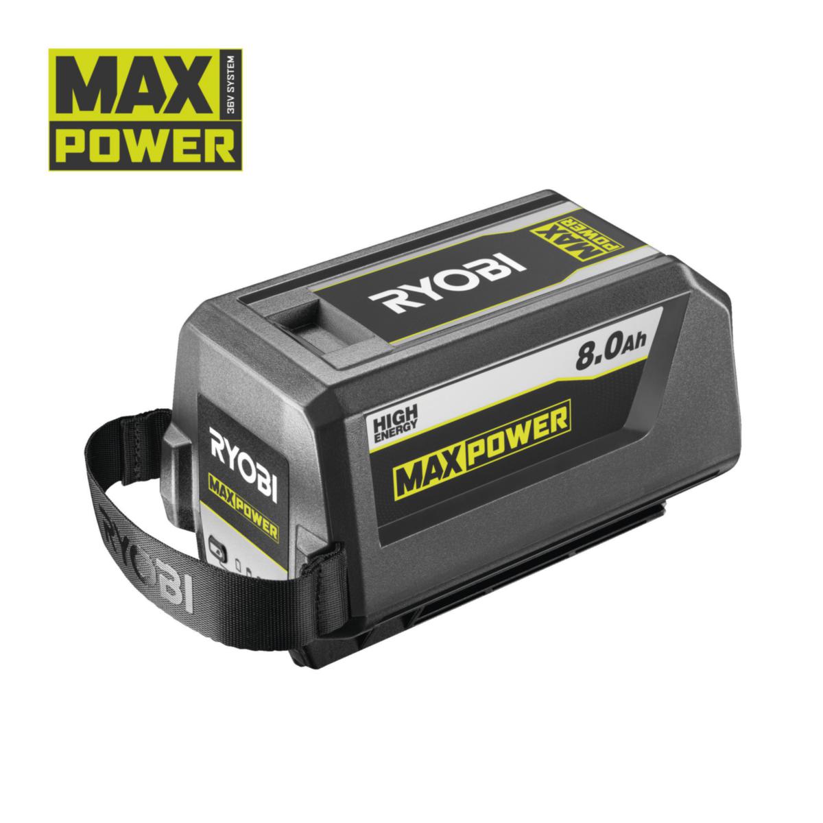 Batteri RYOBI Max Power RY36B80B 36V 1x8,0Ah - BATTERI RYOBI MAX POWER RY36B80B 36V 1X8,0AH