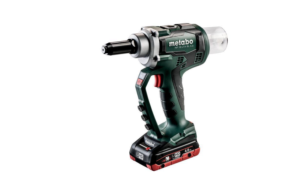 Rivet Gun Metabo NP 18 LTX BL 5.0 2x4 Ah - RIVET NUT GUN METABO NP18LTX BL5.0 18V M-BOX 2X4AH-LIHD