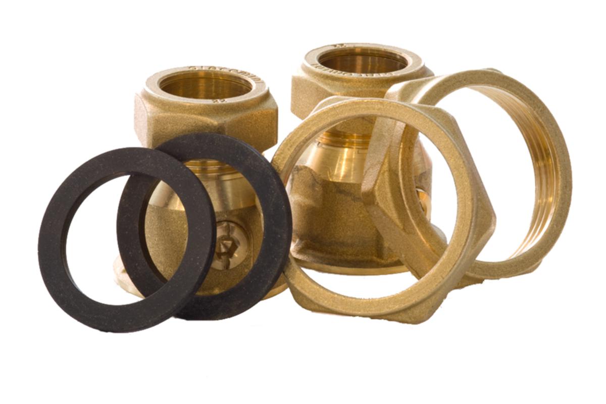 Unionventil till cirkulationspumpar med klämringskoppling blyfri, a-collection - G40X28MM UN.VENT KLÄMR.(2 ST) A-COLLECTION PUMPKOPPLINGAR
