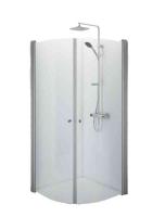 Shower wall SBNK Space curved single door, knob, Ifö