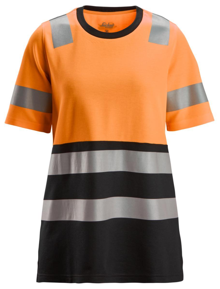 T-shirt Snickers 2573 dam - T-SHIRT SNICKERS 2573-5504 ORA/SVA VARSEL KL1 DAM STL XS