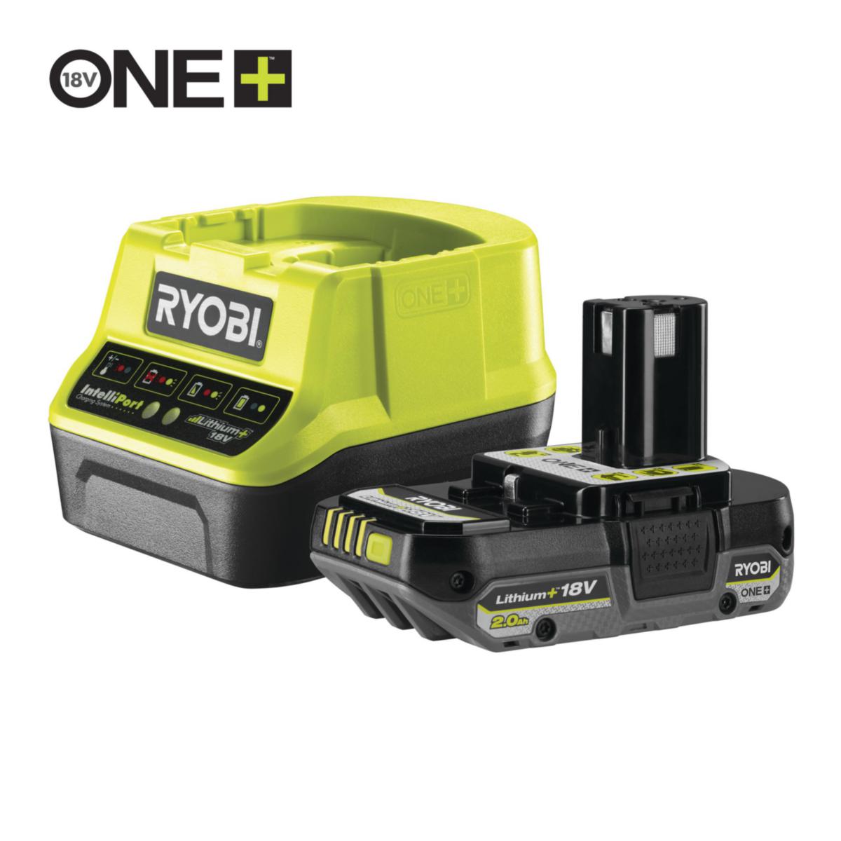 Batterikit RYOBI One+ RC18120-120C 18V 1x2,0Ah - BATTERI RYOBI ONE+ RC18120-120C 18V 1X2,0AH