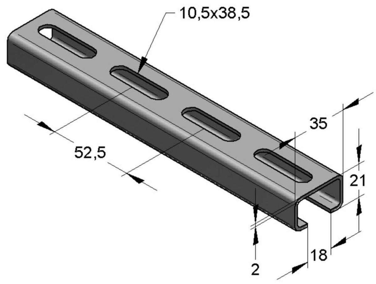 Skena EF Stex 35/21 A4, MEFA - EF SKENA 35/21/2.0 3M A4 MONTAGESKENA A4. MEFA