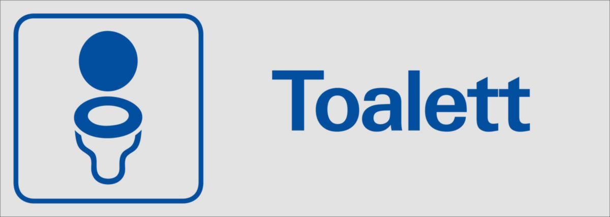 Symbolskyltar "text" - SKYLT TOALETT SYMBOL 38-7050 225X80MM