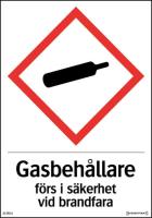 Chemical labeling SIGNS “gas container"