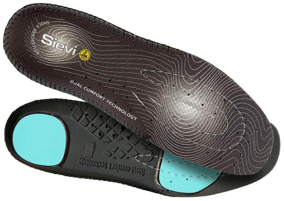 Inläggssula Sievi Dual Comfort XL 99527 Neutralt fotvalv - INLÄGGSULA SIEVI 99527 NEUTRAL XL DUAL COMFORT SVART STL 46